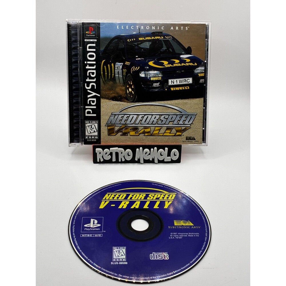 Need for Speed: V-Rally (Sony PlayStation 1, 1997) - TESTED -Complete in Box CIB